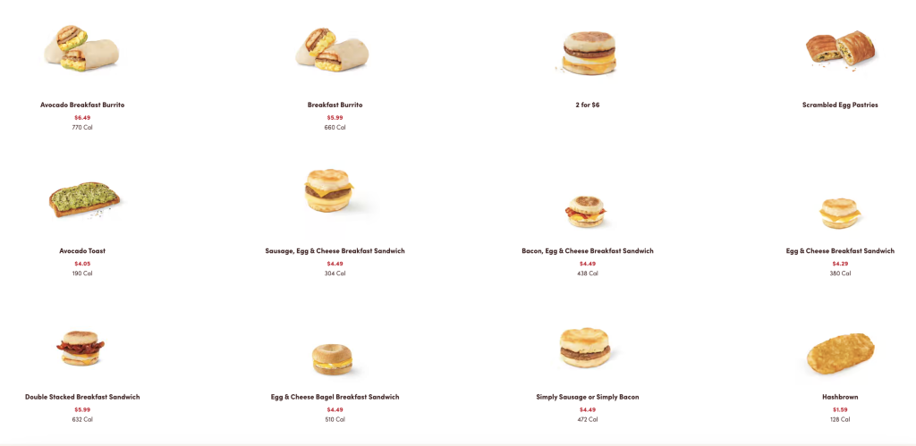 Tim Hortons Breakfast Menu Prices 
